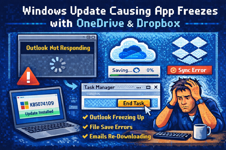 Windows January 2026 Update Causing Apps to Freeze When Saving to OneDrive or Dropbox